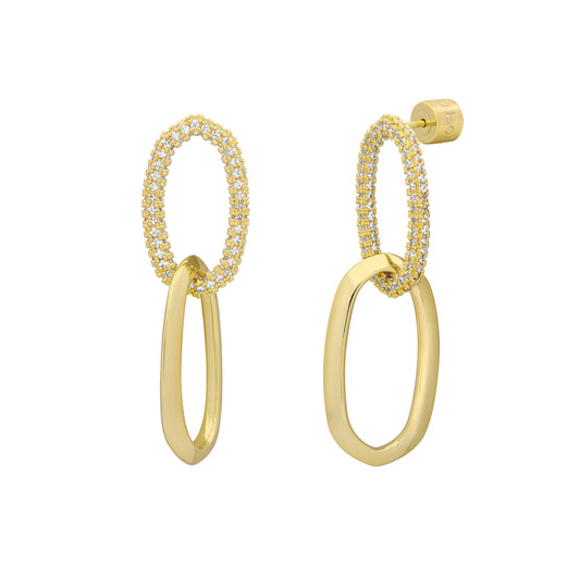 Sparkling Symphony Double Hoop Earrings